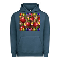 Pigment Midnight Navy Crayons And Apples Urban Hoodie - LillyAllenDesigns