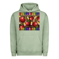 Pigment Oil Green Crayons And Apples Urban Hoodie - LillyAllenDesigns