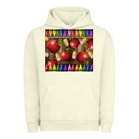 Pigment Pistachio Crayons And Apples Urban Hoodie - LillyAllenDesigns