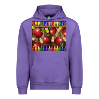 Tulip Crayons And Apples Urban Hoodie - LillyAllenDesigns