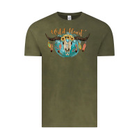 Vintage Olive Wild Heart Vintage Tee - JahusDesignShop