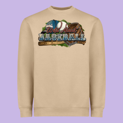 Wild About Baseball Heavyweight Sweatshirt Designed By Howdyjamesfarm