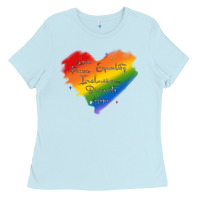 Baby Blue kindness equality peace love inclusion diversity h Ladies Tee - MaliasSmallBusiness