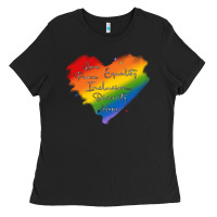 Black kindness equality peace love inclusion diversity h Ladies Tee - MaliasSmallBusiness