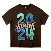 Chocolate Brown senior 2024 Heavy Core Tee - MaliasSmallBusiness