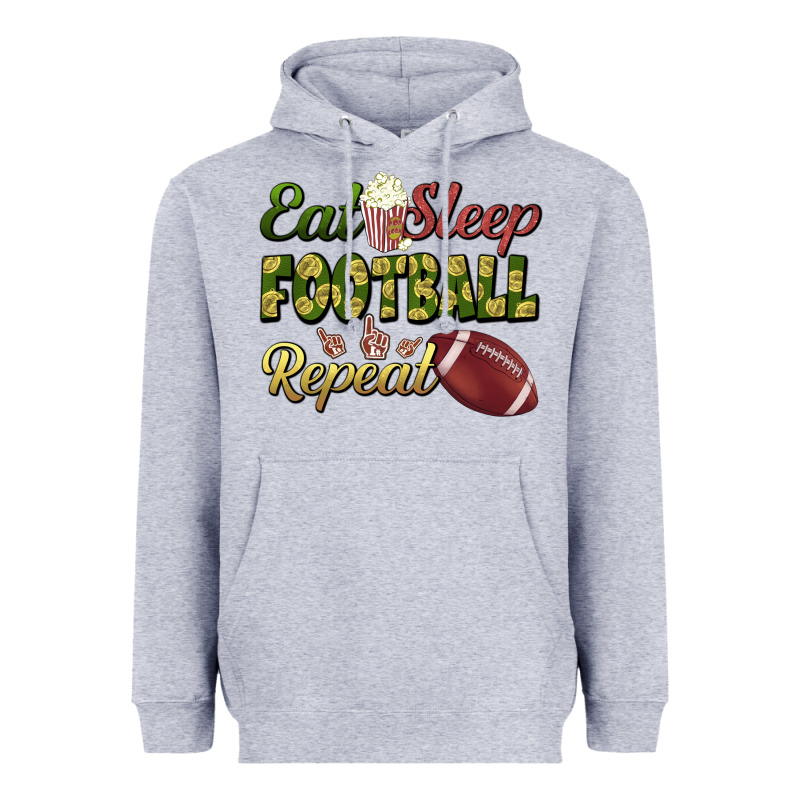 Eat Sleep Football Repeat Heavyweight Hoodie by BundleAndBundleShop | Teevron