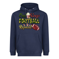 Navy eat sleep football repeat Heavyweight Hoodie - BundleAndBundleShop