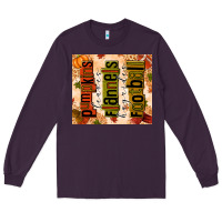 Plum pumpkins leaves flannels hayrides football Long Sleeve Tee - texasbilliewilder