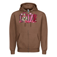 Chestnut valentines day love horse Zipper Hoodie - OliviaCreatesArt