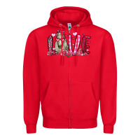 Red valentines day love horse Zipper Hoodie - OliviaCreatesArt