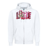 White valentines day love horse Zipper Hoodie - OliviaCreatesArt
