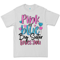 Dove Grey pink or blue big sister loves you Premium Tee - MaliasSmallBusiness