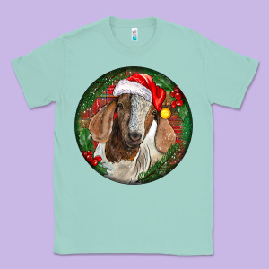 Boer Goat Christmas Classic Tee Designed By Lillyallendesigns