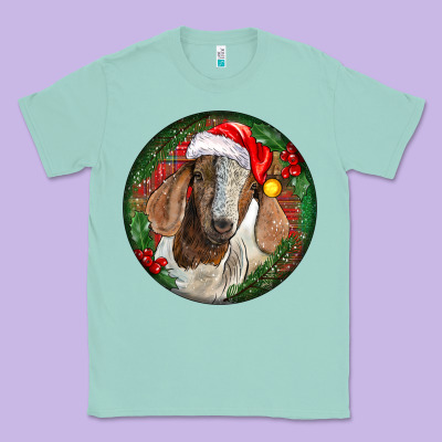 Boer Goat Christmas Classic Tee Designed By Lillyallendesigns