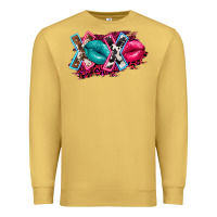 Antique Gold Western Xoxo Premium Sweatshirt - FaDigitalArtStudio