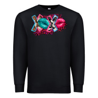 Black Western Xoxo Premium Sweatshirt - FaDigitalArtStudio