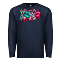 Navy Western Xoxo Premium Sweatshirt - FaDigitalArtStudio