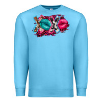 Ocean Blue Western Xoxo Premium Sweatshirt - FaDigitalArtStudio