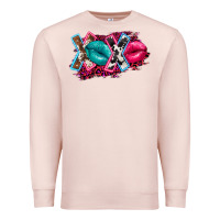 Pale Pink Western Xoxo Premium Sweatshirt - FaDigitalArtStudio