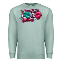 Seafoam Western Xoxo Premium Sweatshirt - FaDigitalArtStudio