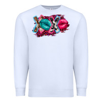 White Western Xoxo Premium Sweatshirt - FaDigitalArtStudio