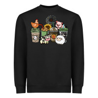 Farm Animal Coffee Cups Heavyweight Sweatshirt | Teevron