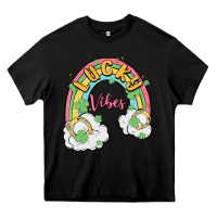 Black lucky vibes Heavy Core Tee - MaliasSmallBusiness