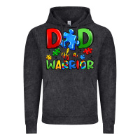 Vintage Black dad of a warrior Vintage Hoodie - Artiststas
