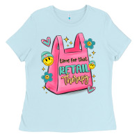 Baby Blue time for that retail therapy Ladies Tee - MaliasSmallBusiness