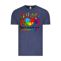 Vintage Denim autism mom like a normal mom except much stronger Vintage Tee - Artiststas