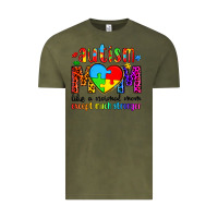 Vintage Olive autism mom like a normal mom except much stronger Vintage Tee - Artiststas