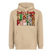 Mushroom Santa's Favorite Tennis Player For Christmas Heavyweight Hoodie - FaDigitalArtStudio