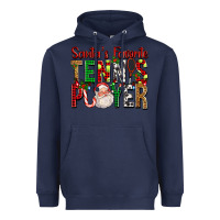 Navy Santa's Favorite Tennis Player For Christmas Heavyweight Hoodie - FaDigitalArtStudio