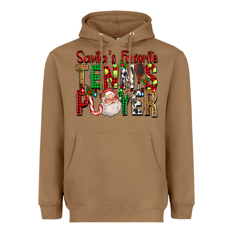 Santa's Favorite Tennis Player For Christmas Heavyweight Hoodie by FaDigitalArtStudio | Teevron