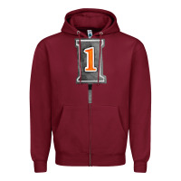 Burgundy marker 1 chain fa element Zipper Hoodie - FaDigitalArtStudio