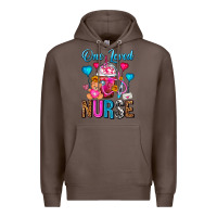 Coffee One Loved Nurse Valentines Day Frappe Coffee Premium Hoodie - FaDigitalArtStudio