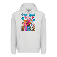 Dove Grey One Loved Nurse Valentines Day Frappe Coffee Premium Hoodie - FaDigitalArtStudio