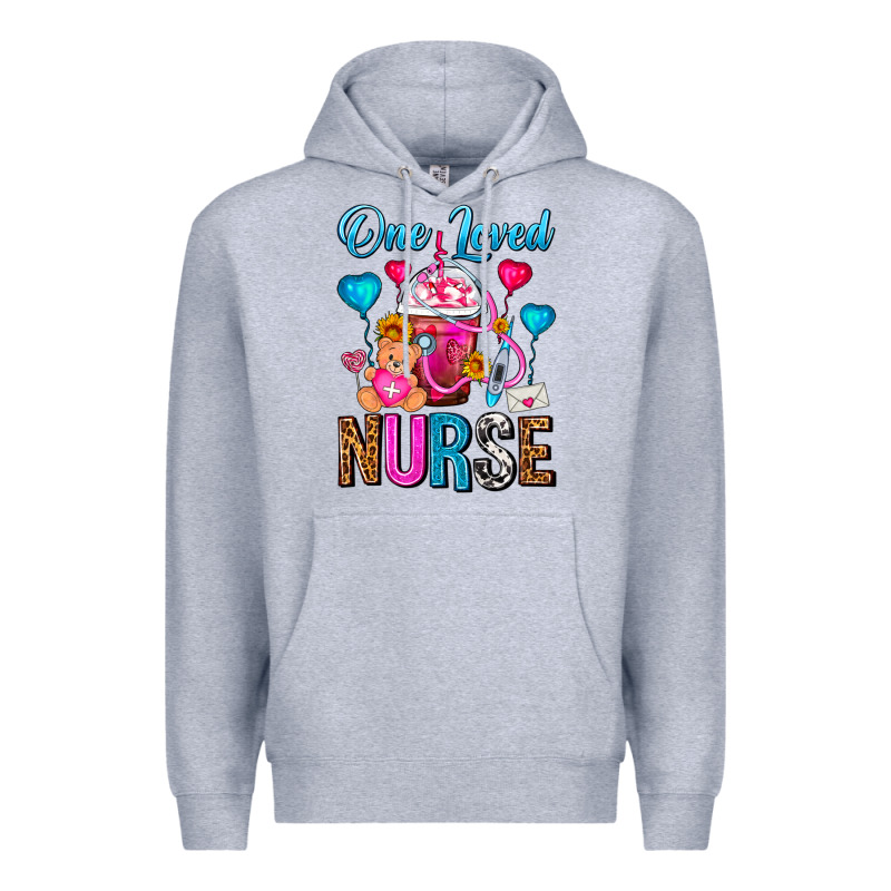One Loved Nurse Valentines Day Frappe Coffee Premium Hoodie by FaDigitalArtStudio | Teevron