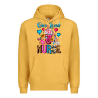 Mustard One Loved Nurse Valentines Day Frappe Coffee Premium Hoodie - FaDigitalArtStudio