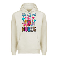 Oatmeal Heather One Loved Nurse Valentines Day Frappe Coffee Premium Hoodie - FaDigitalArtStudio