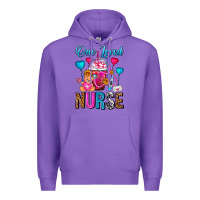 Purple One Loved Nurse Valentines Day Frappe Coffee Premium Hoodie - FaDigitalArtStudio