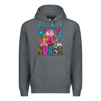 Rock One Loved Nurse Valentines Day Frappe Coffee Premium Hoodie - FaDigitalArtStudio