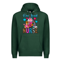 Sports Green One Loved Nurse Valentines Day Frappe Coffee Premium Hoodie - FaDigitalArtStudio