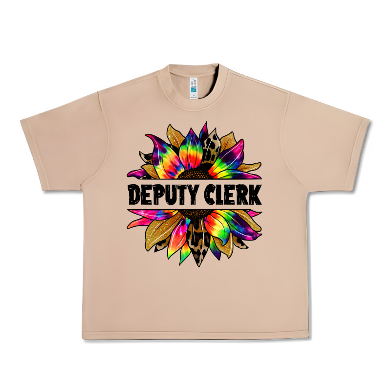 Deputy Clerk Tie Dye Sunflower Urban Heavy Tee by Jasminsmagicworld | Teevron