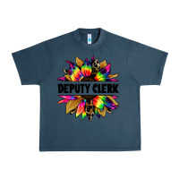 Midnight Navy deputy clerk tie dye sunflower Urban Heavy Tee - Jasminsmagicworld