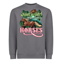 Storm Just a girl who loves Horses Heavyweight Sweatshirt - HowdyJamesFarm