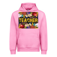 Fuchsia Pink Western Teacher Black And Glitter Urban Hoodie - LillyAllenDesigns