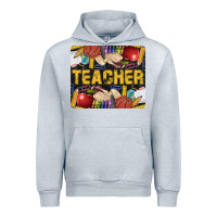 Heather Grey Western Teacher Black And Glitter Urban Hoodie - LillyAllenDesigns
