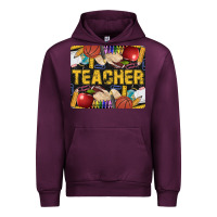 Mauve Wine Western Teacher Black And Glitter Urban Hoodie - LillyAllenDesigns
