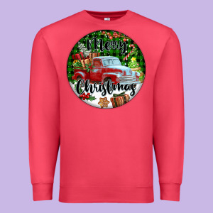 Merry Christmas Truck Premium Sweatshirt Designed By Fadigitalartstudio